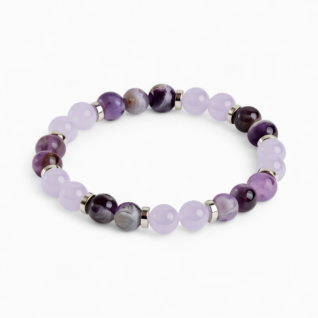 Amethyst & Violet Chalcedony 'Peaceful Spirit' Bracelet