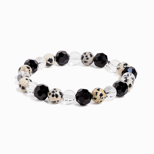 Dalmatian Jasper & Obsidian 'Inner Guidance' Bracelet