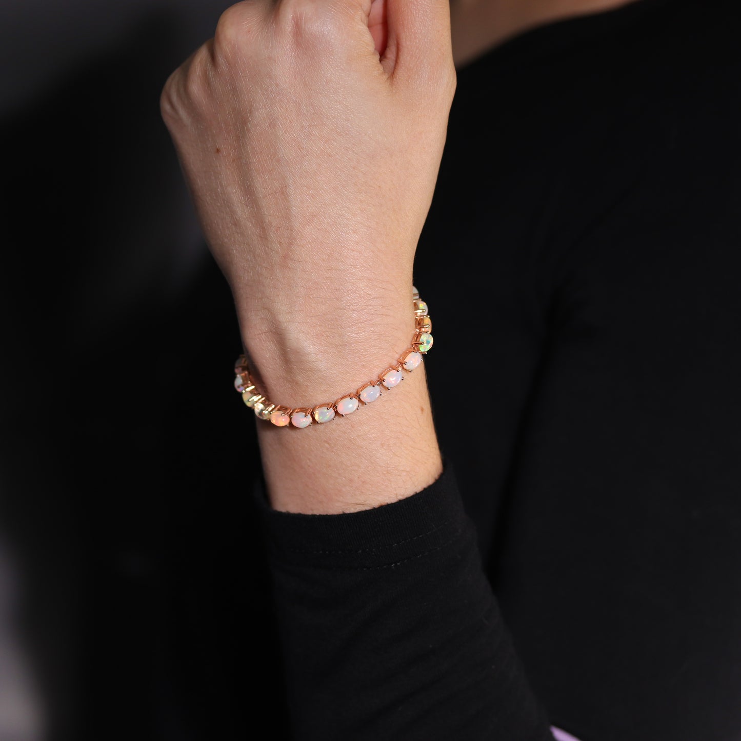 Opal 'Dazzling Aura' Adjustable Bracelet