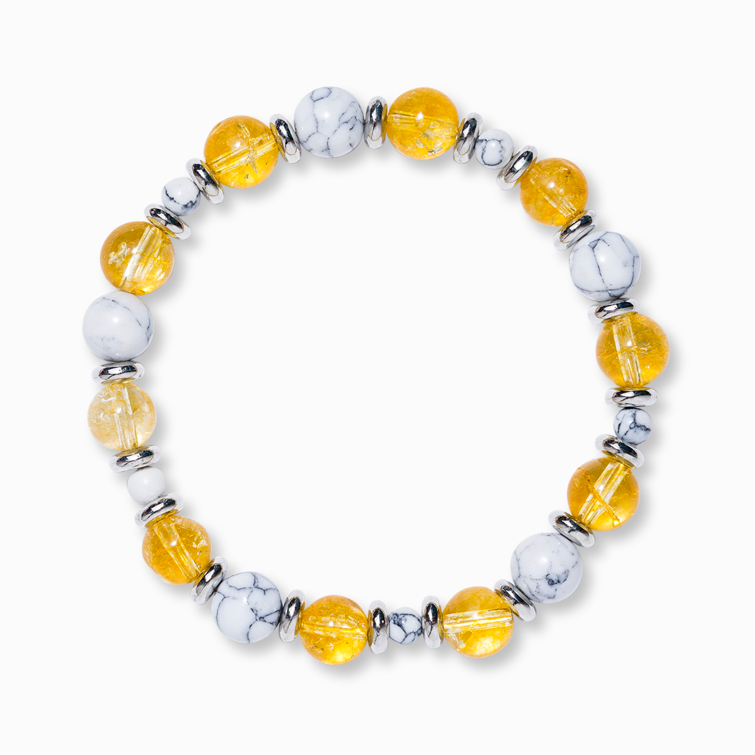 Citrine & Howlite 'Blessed' Bracelet