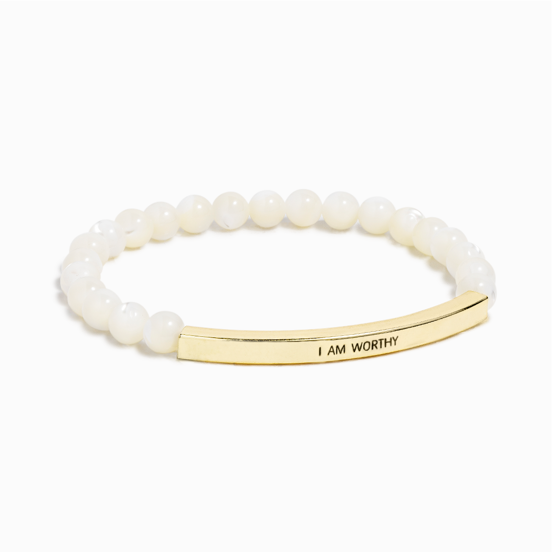 'I Am Worthy' Mantra Bracelet