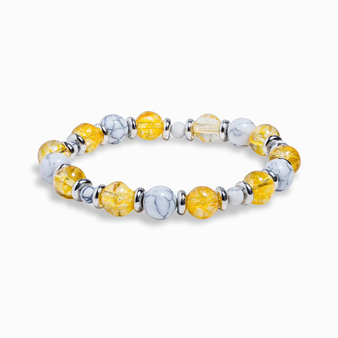 Citrine & Howlite 'Blessed' Bracelet