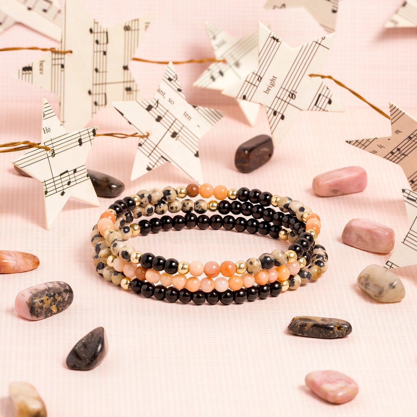 'Happy Thoughts' Mini Gemstone Stack