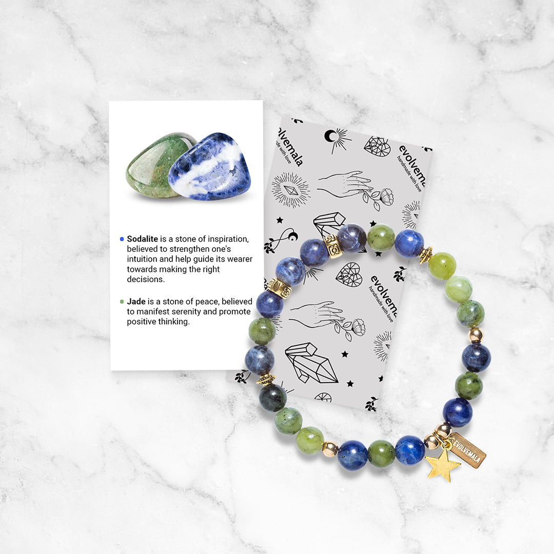 Jade & Sodalite 'Cosmos' Bracelet