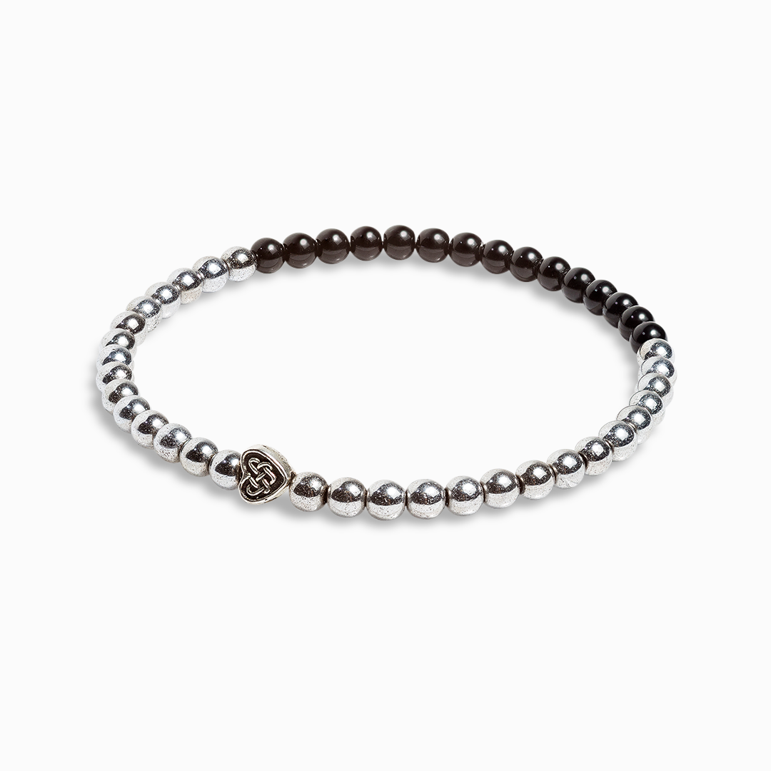 Obsidian & Hematite Mini Gemstone Bracelet III