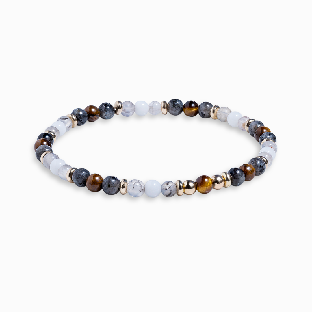 Labradorite & Tiger's Eye Mini Gemstone Bracelet