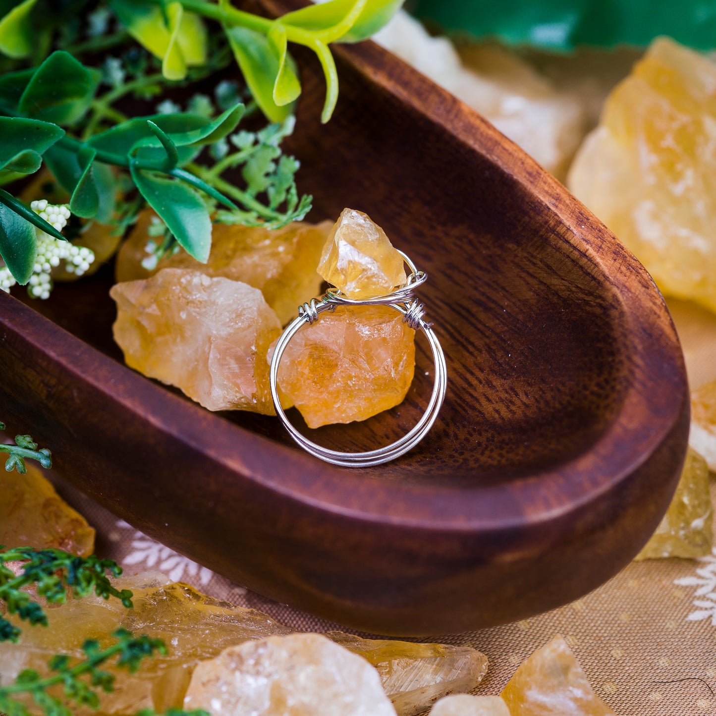 Citrine Wire Wrapped Ring