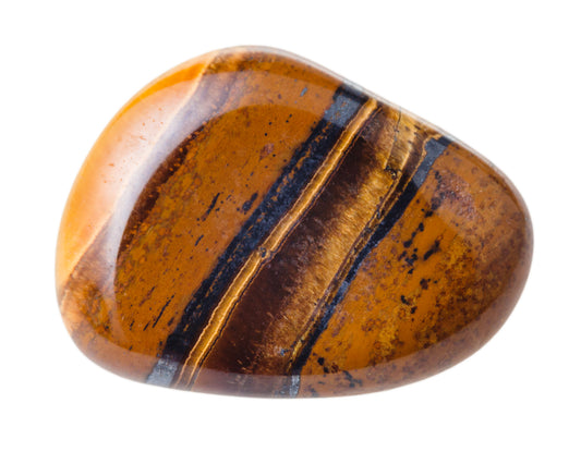 Tumbled brown tiger's eye stone.