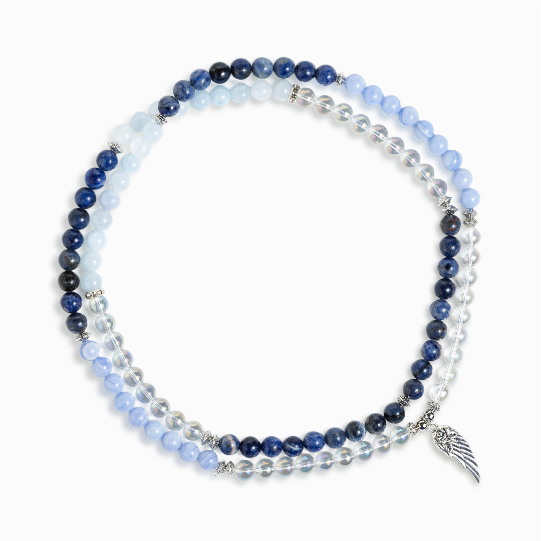 Angel Aura Quartz & Sodalite 'Serenity' Mala