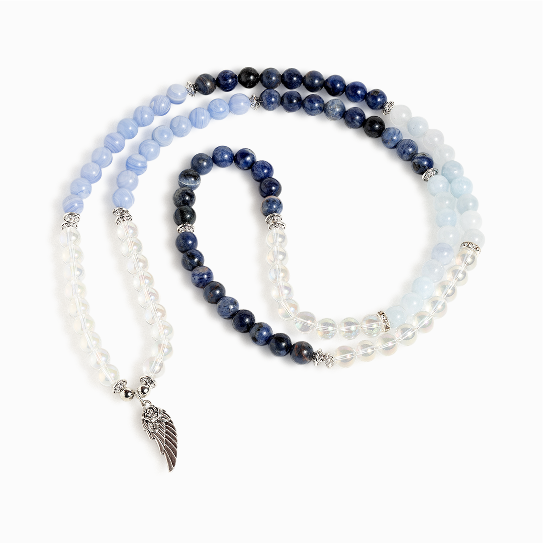 Angel Aura Quartz & Sodalite 'Serenity' Mala