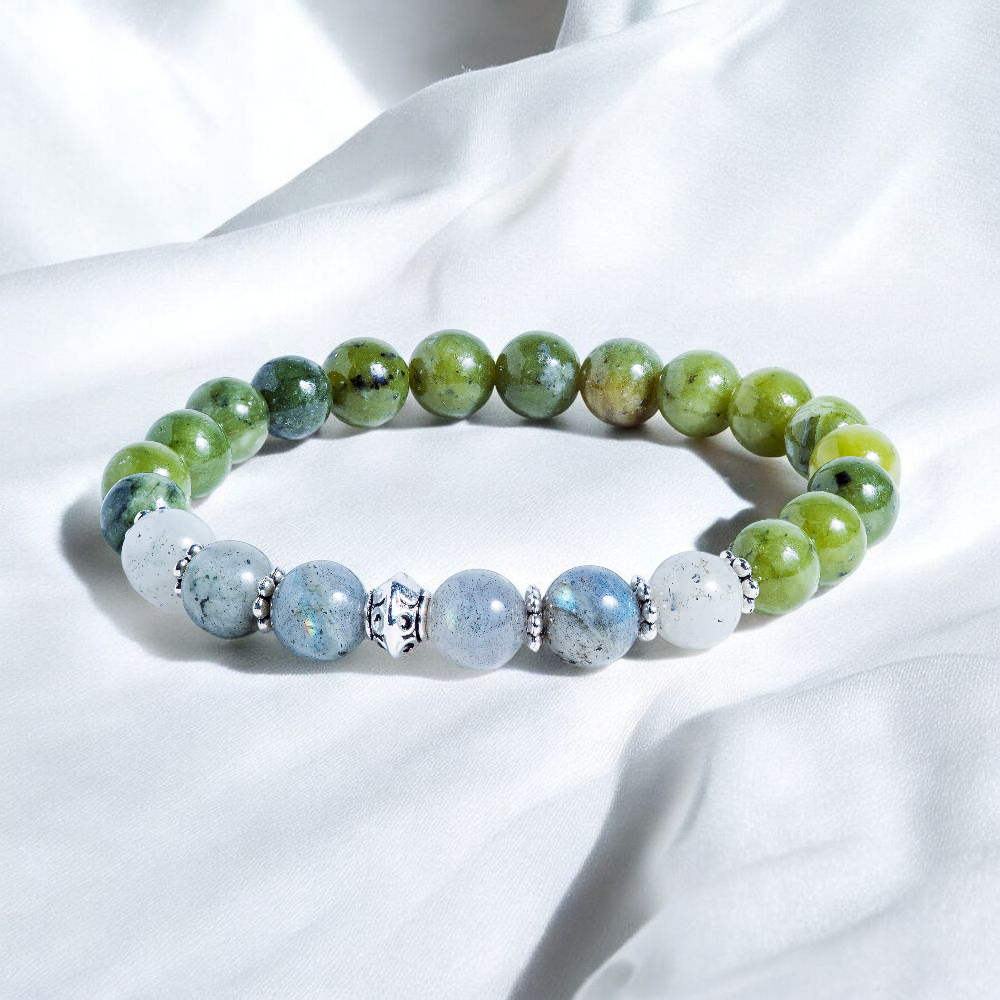 Labradorite & Jade 'Acceptance' Bracelet