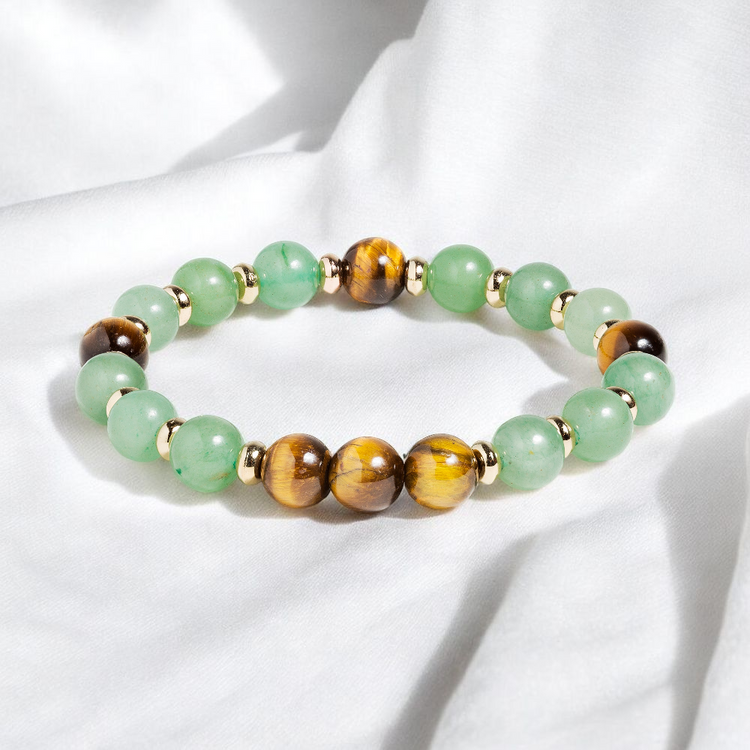 Green Aventurine & Tiger's Eye 'Optimism' Bracelet