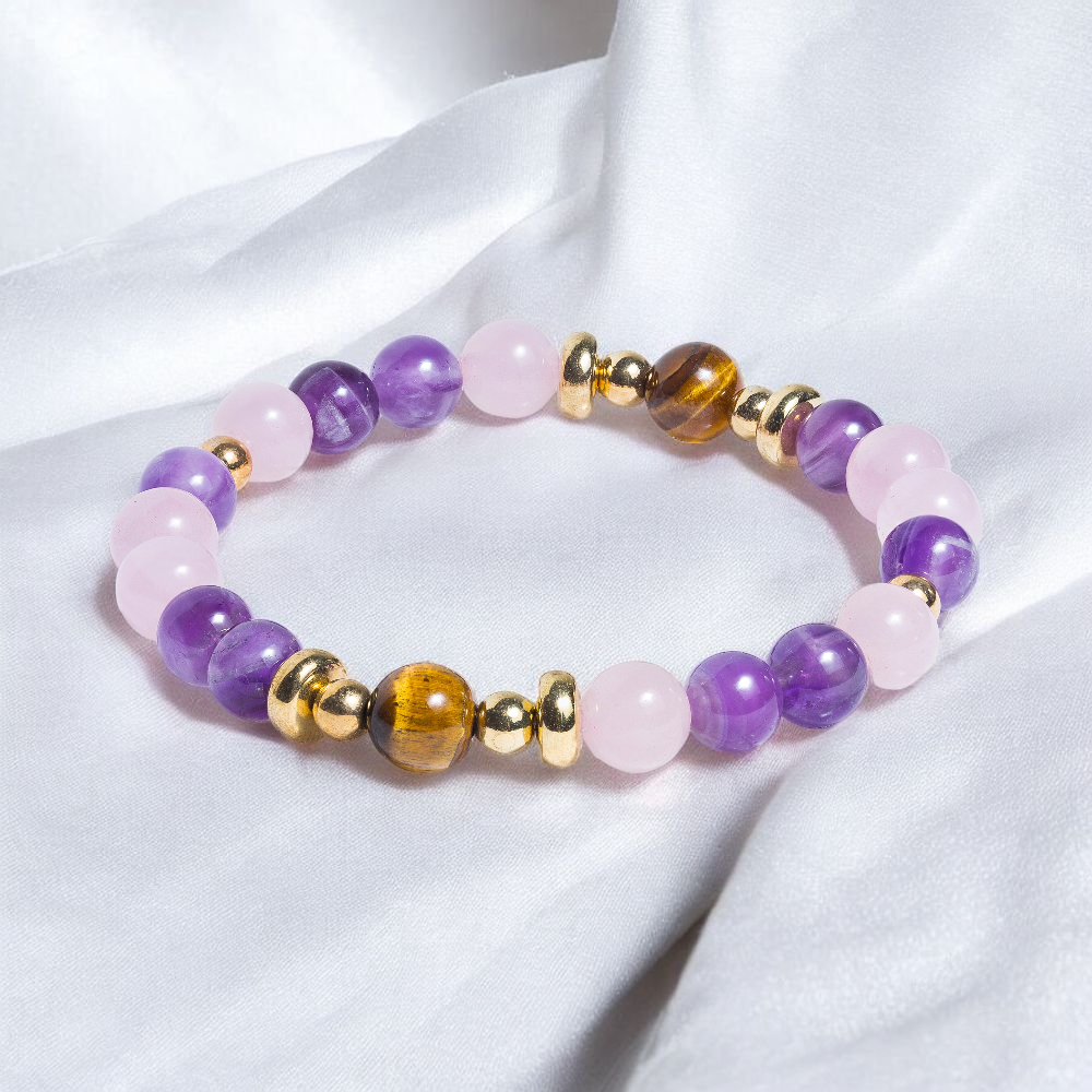 Amethyst & Rose Quartz 'Enchantment' Bracelet