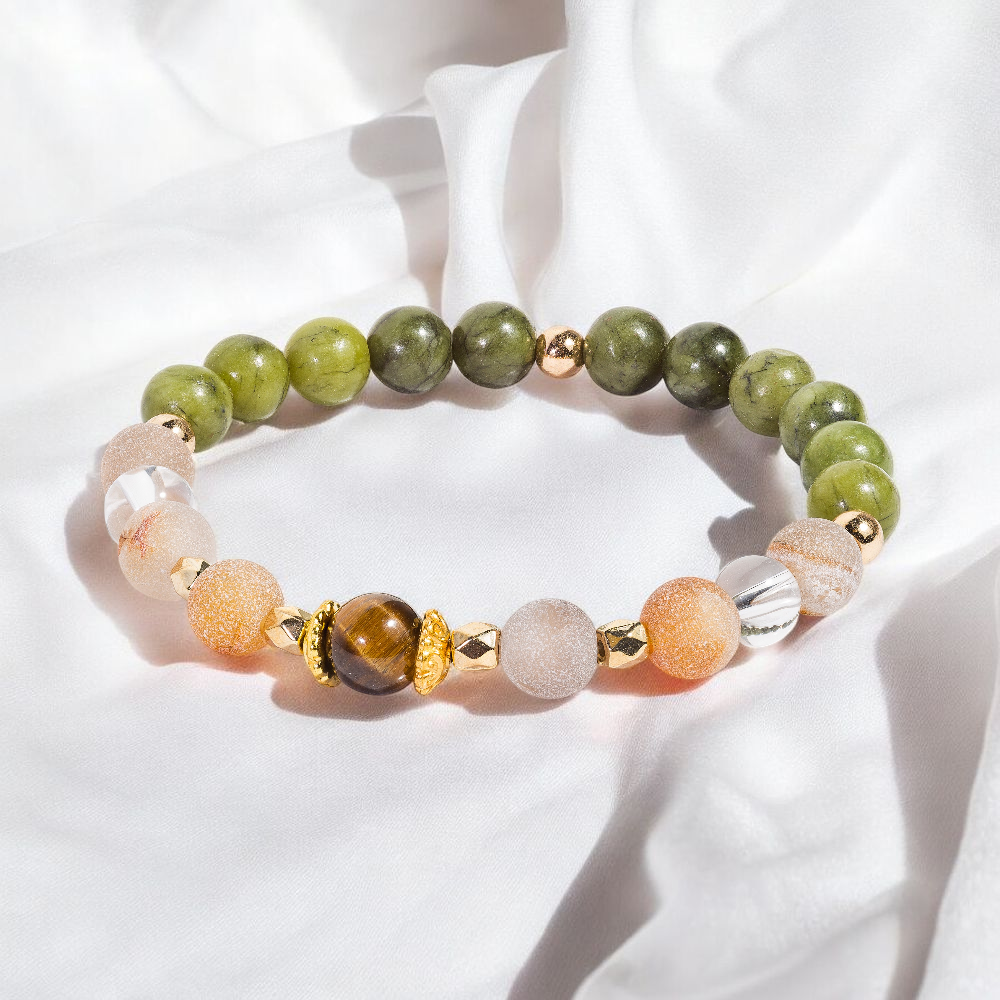 Jade & Druzy Agate 'Ambition' Bracelet