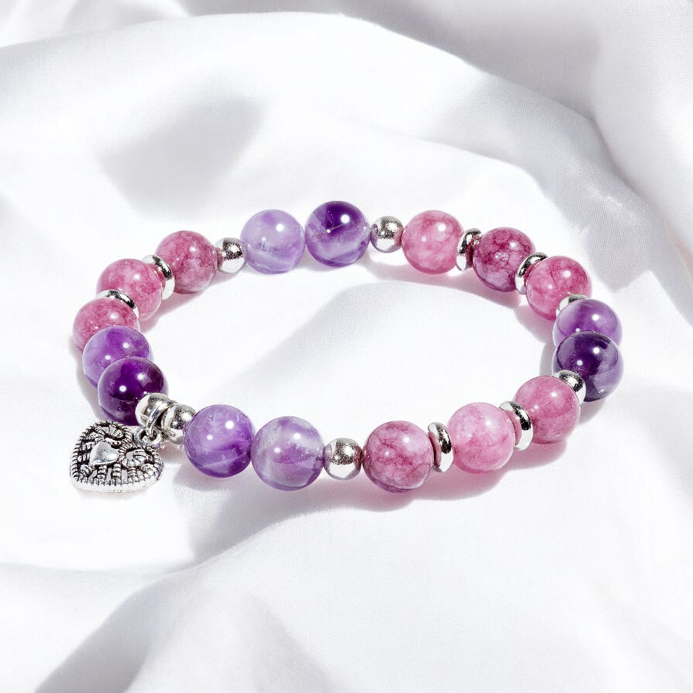 Amethyst & Lepidolite 'Romance' Bracelet