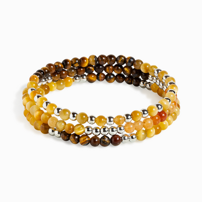 Tiger's Eye 'Sunlit Harmony' Mini Gemstone Stack