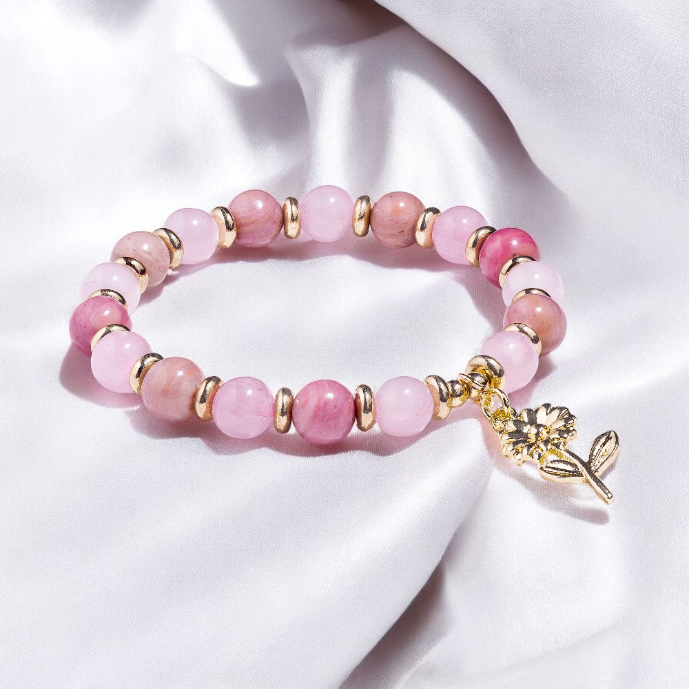 Rose Quartz & Rhodonite 'Everlasting Love' Bracelet