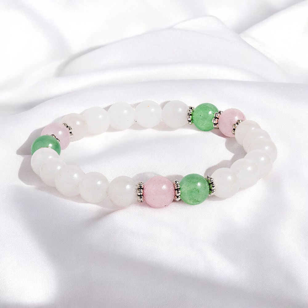 White Jade & Green Aventurine 'Magical Possibilities' Bracelet