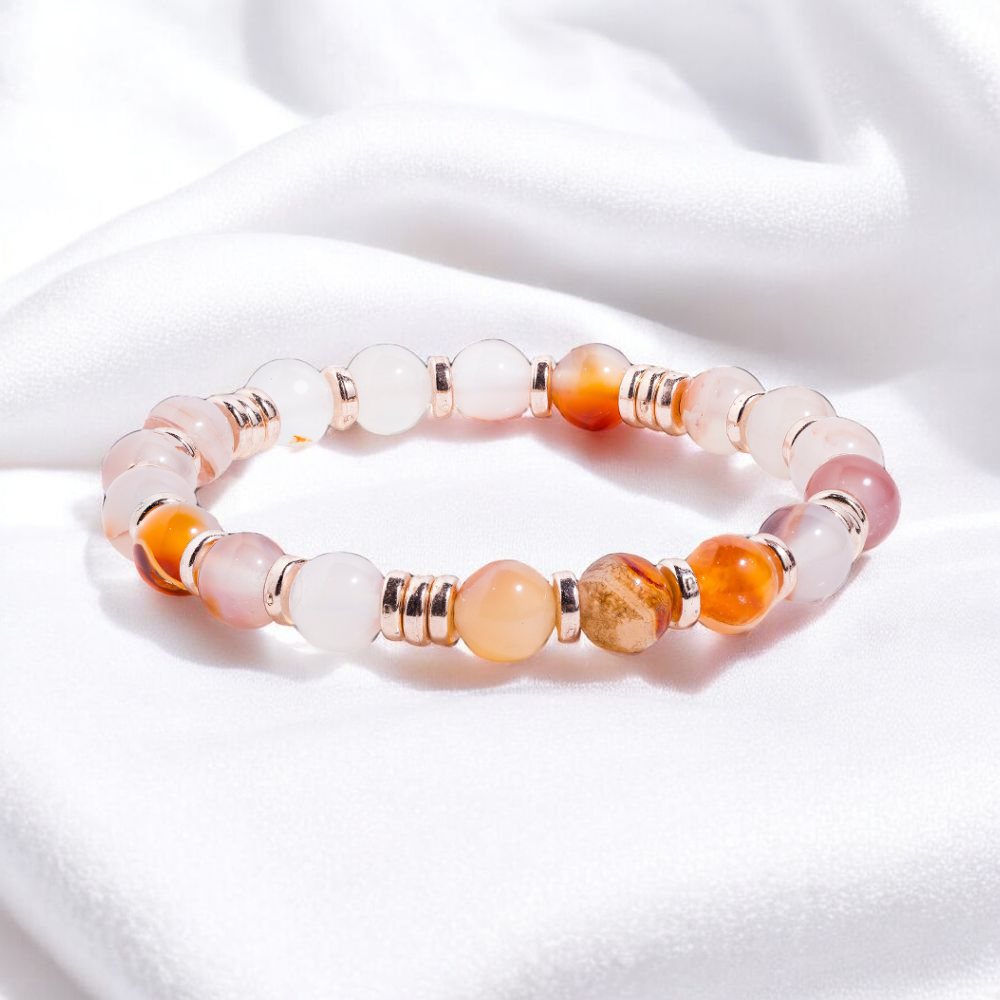 Cherry Blossom Agate 'Elegance' Bracelet