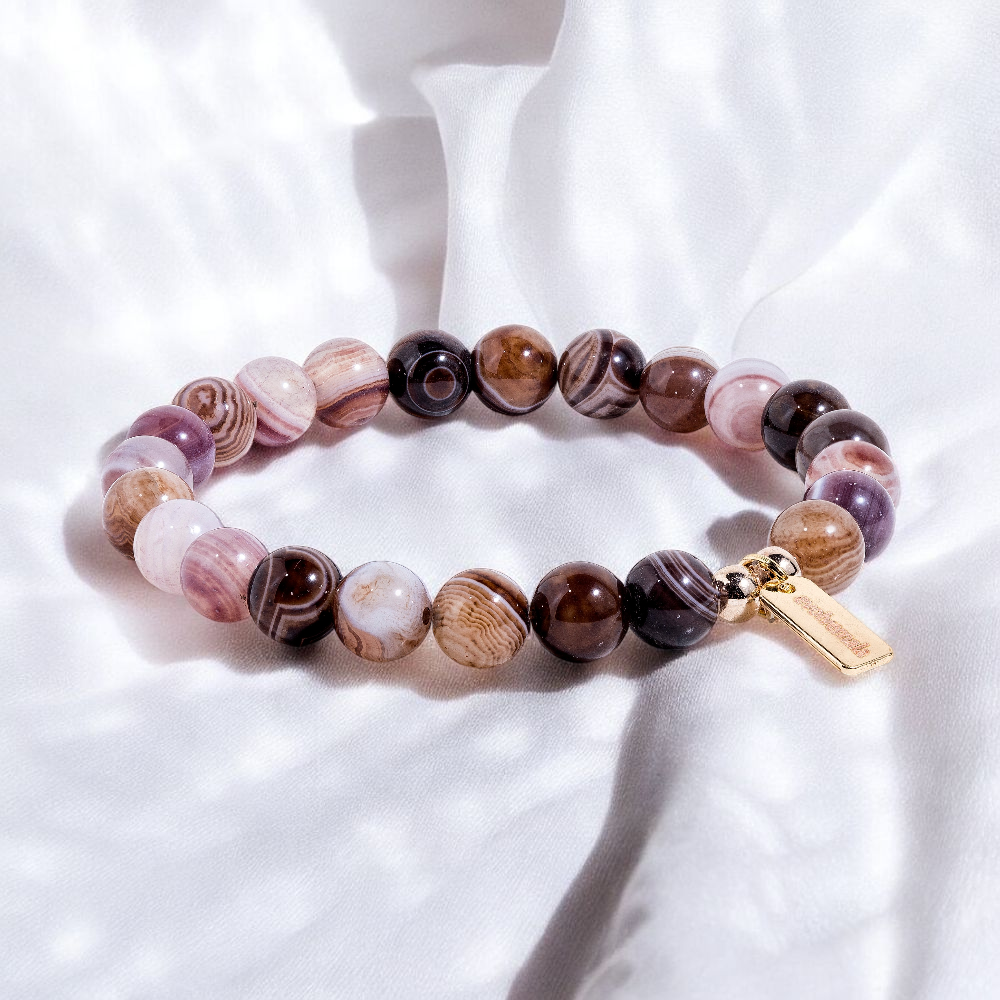 Botswana Agate 'Armor' Bracelet