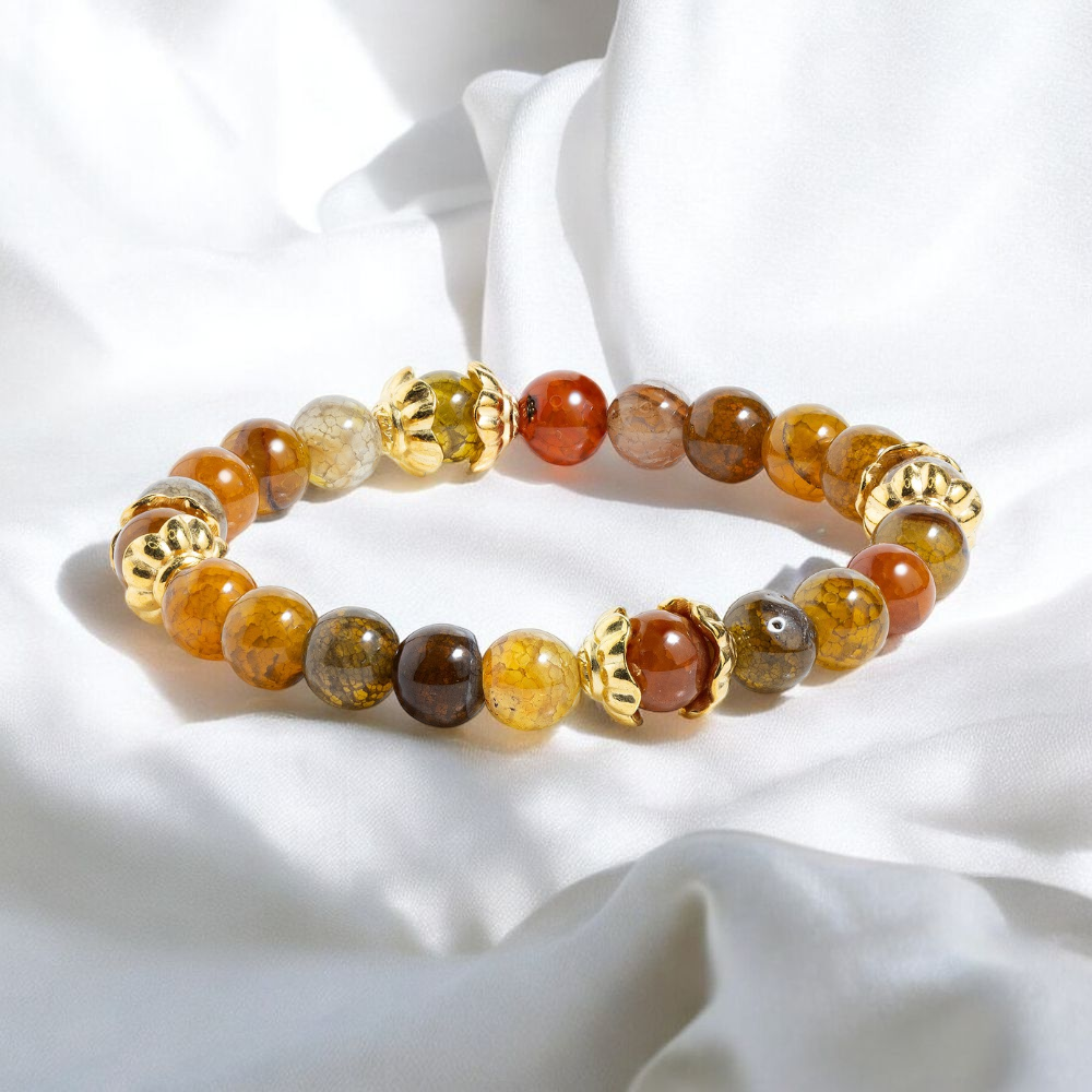 Dragon Vein Agate 'Fiery Soul' Bracelet