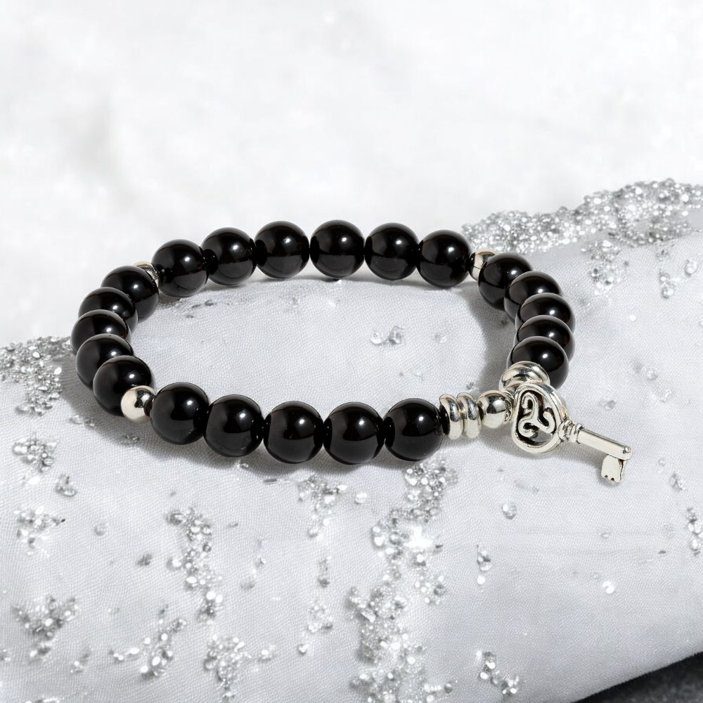 Black Tourmaline 'Key to Courage' Bracelet