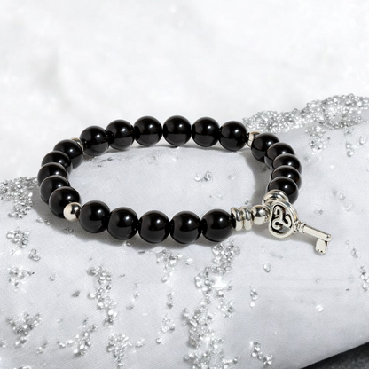 Black Tourmaline 'Key to Courage' Bracelet
