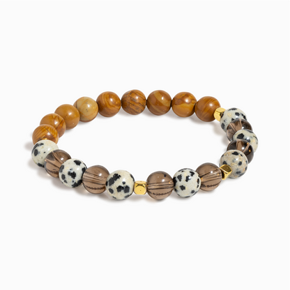 Wood Jasper & Dalmatian Jasper 'Energy Cleanse' Bracelet