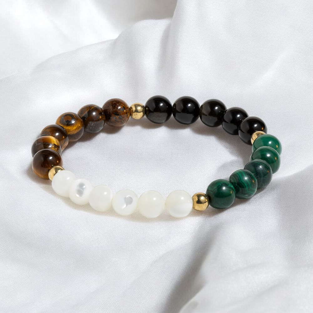 Malachite & Obsidian 'Grounding Force' Bracelet