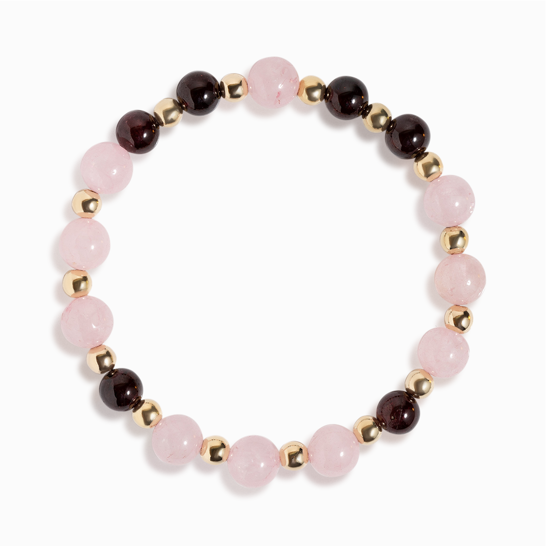 Garnet & Rose Quartz 'Warmth' Bracelet