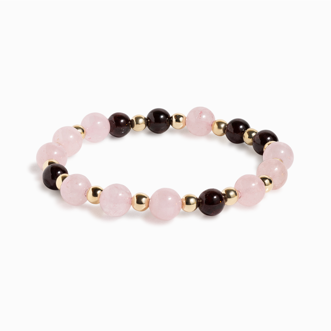 Garnet & Rose Quartz 'Warmth' Bracelet