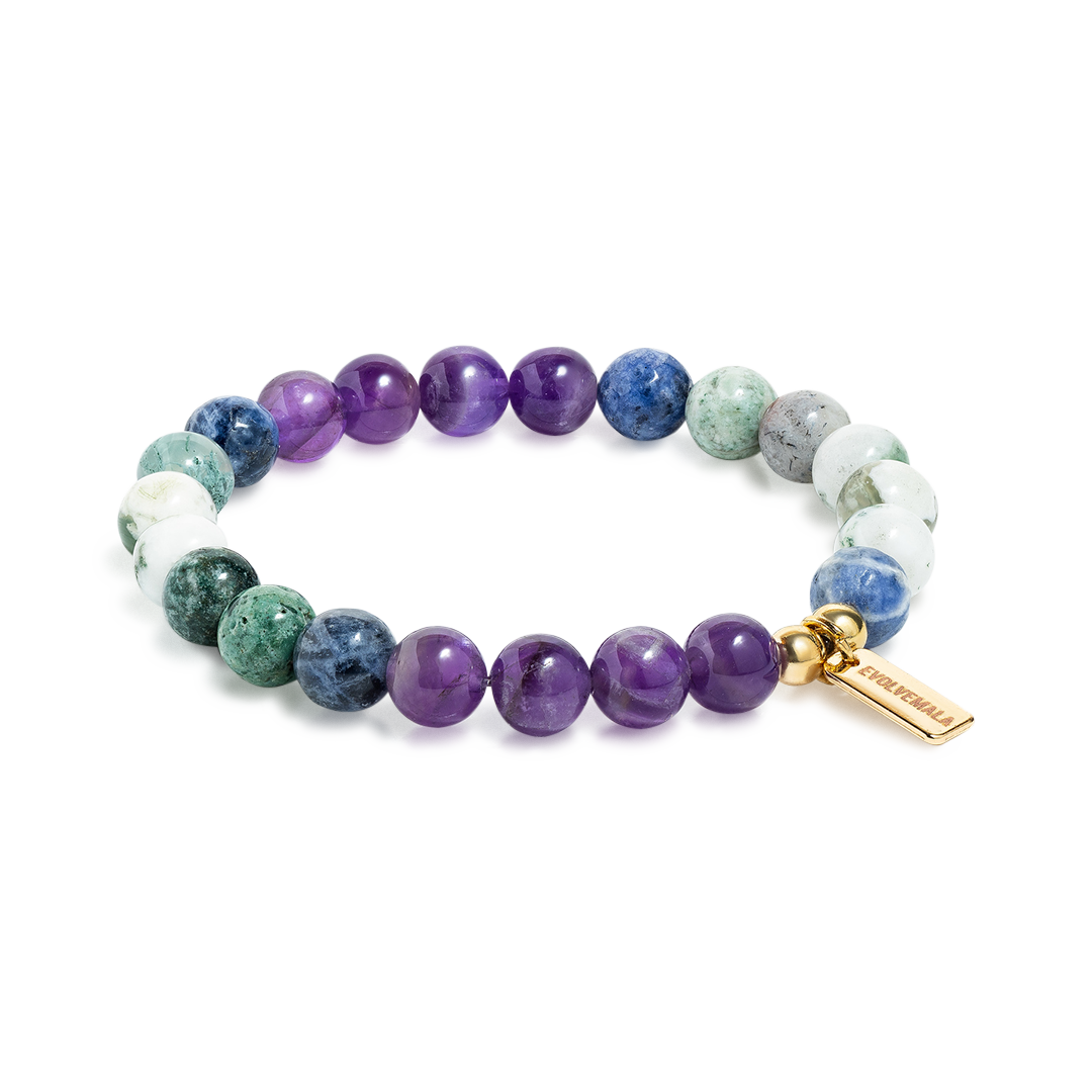 Sodalite & Amethyst 'Deep Reflection' Bracelet