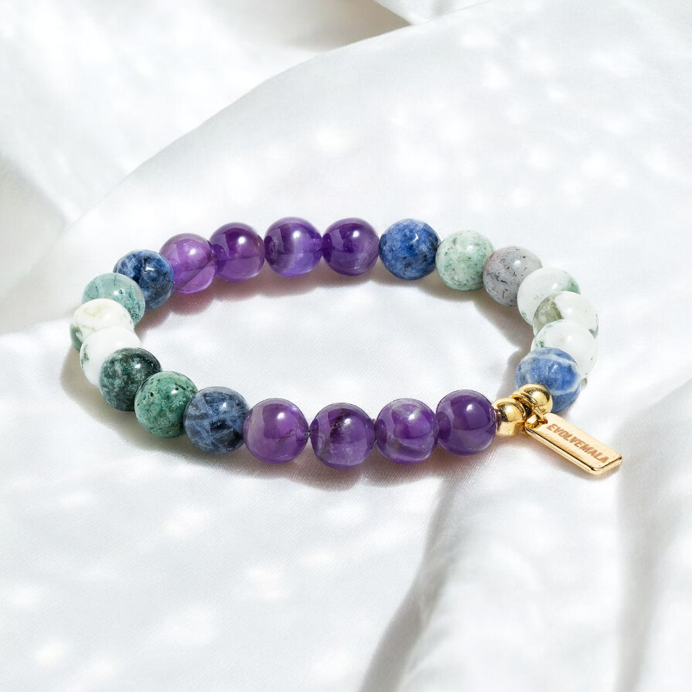 Sodalite & Amethyst 'Deep Reflection' Bracelet