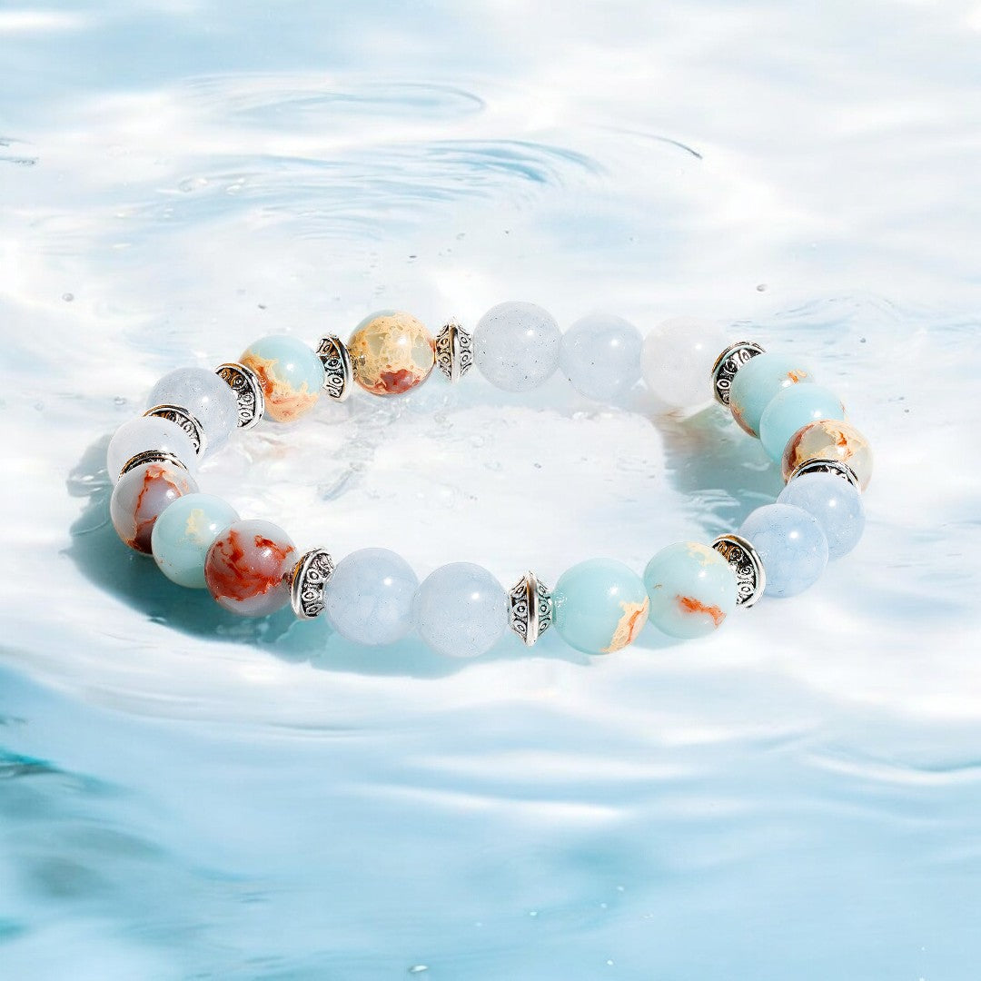 Aqua Terra Jasper & Aquamarine 'Ocean Whisper' Bracelet