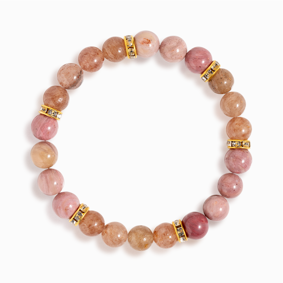 Strawberry Quartz & Rhodonite 'Soul’s Whisper' Bracelet