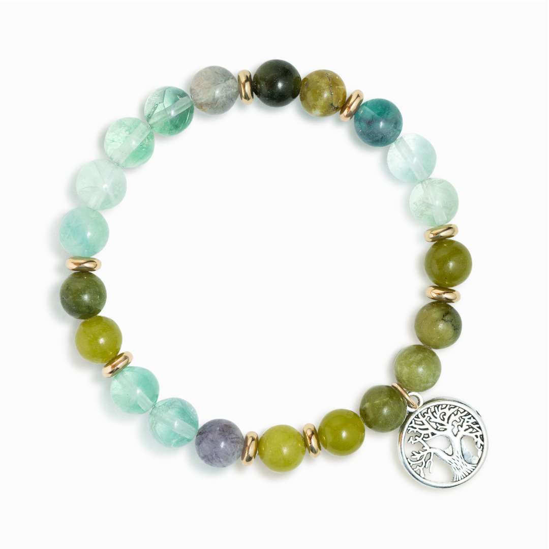 Green Fluorite & Jade 'Earthly Bliss' Bracelet