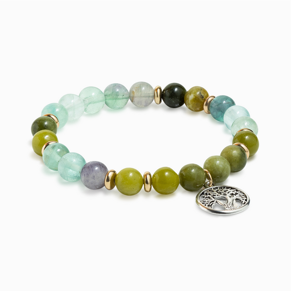 Green Fluorite & Jade 'Earthly Bliss' Bracelet