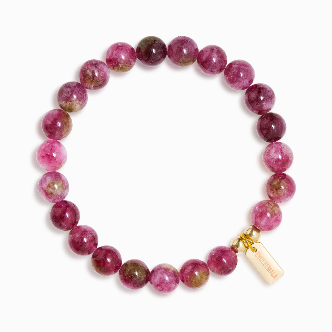 Pink Plum Tourmaline 'Heartfelt Harmony' Bracelet