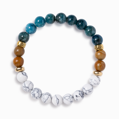 Howlite & Apatite 'Tranquil Sea' Bracelet