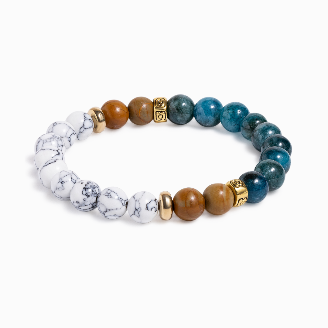 Howlite & Apatite 'Tranquil Sea' Bracelet