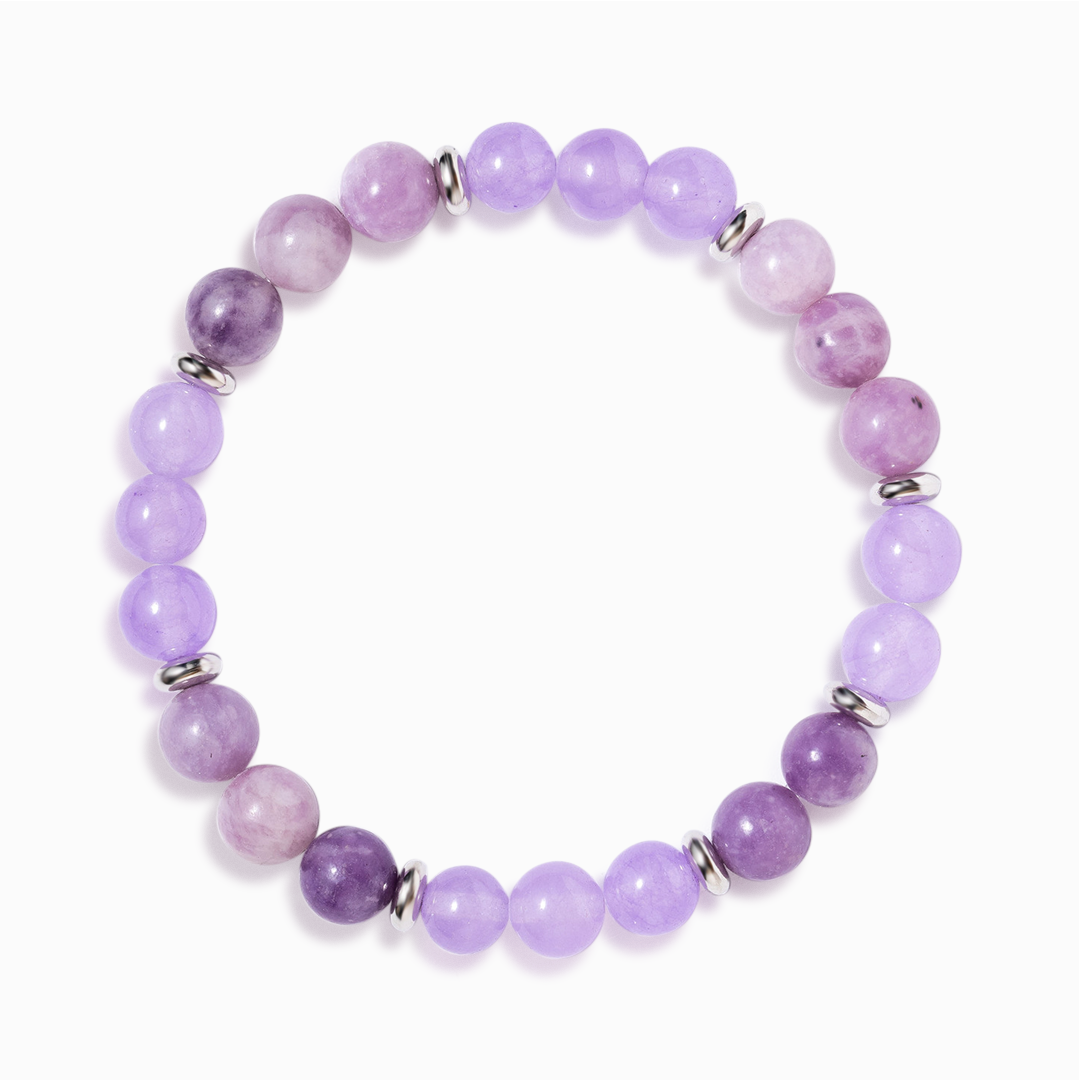 Amethyst & Lepidolite 'Soothing Violet' Bracelet