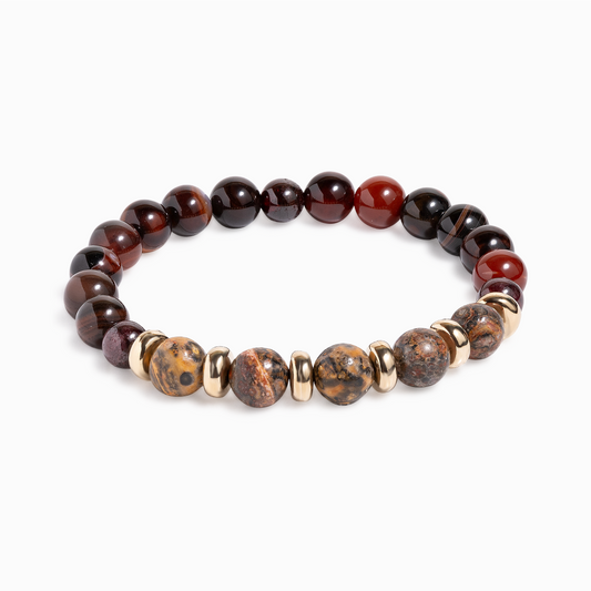 Brecciated Jasper & Garnet 'Fiery Passion' Bracelet