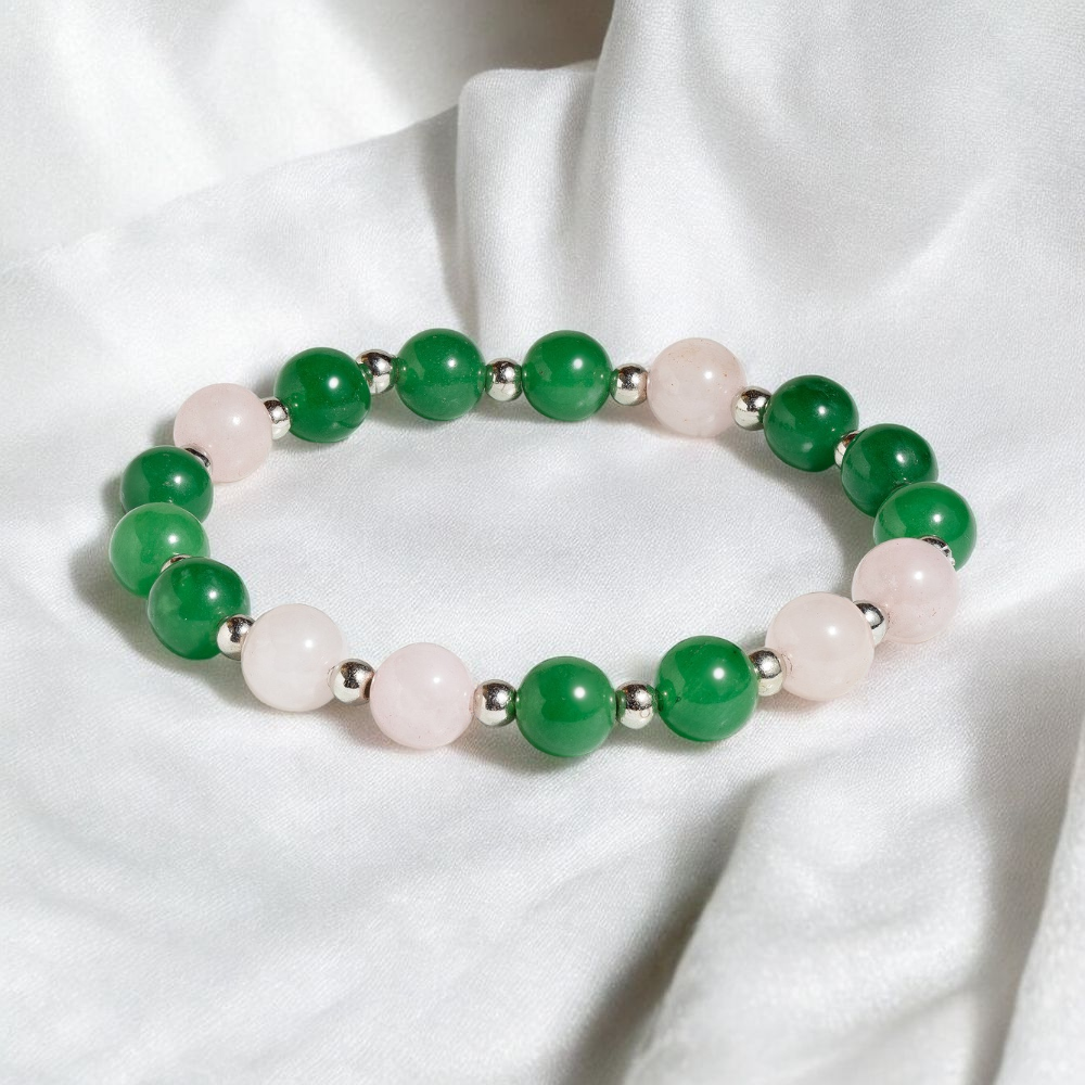 Green Aventurine & Rose Quartz 'Joyful Spirit' Bracelet