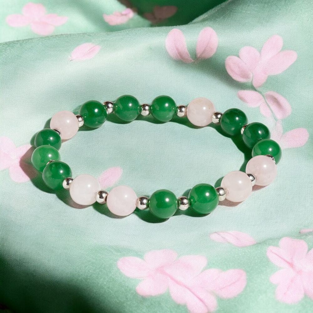 Green Aventurine & Rose Quartz 'Joyful Spirit' Bracelet