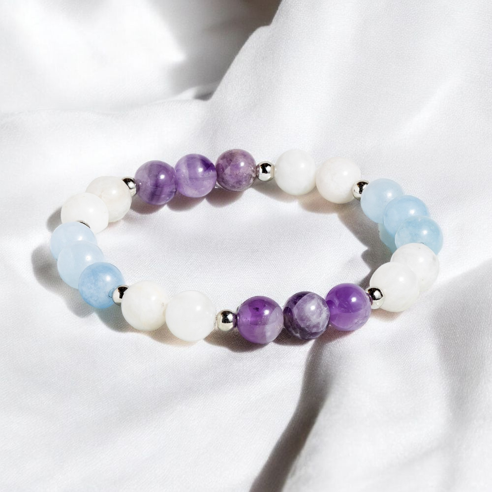 Aquamarine & Amethyst 'Empowerment' Bracelet