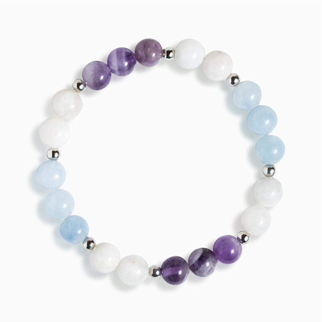 Aquamarine & Amethyst 'Empowerment' Bracelet