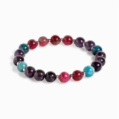 Watermelon Tourmaline & Apatite 'Vibrant Harmony' Bracelet