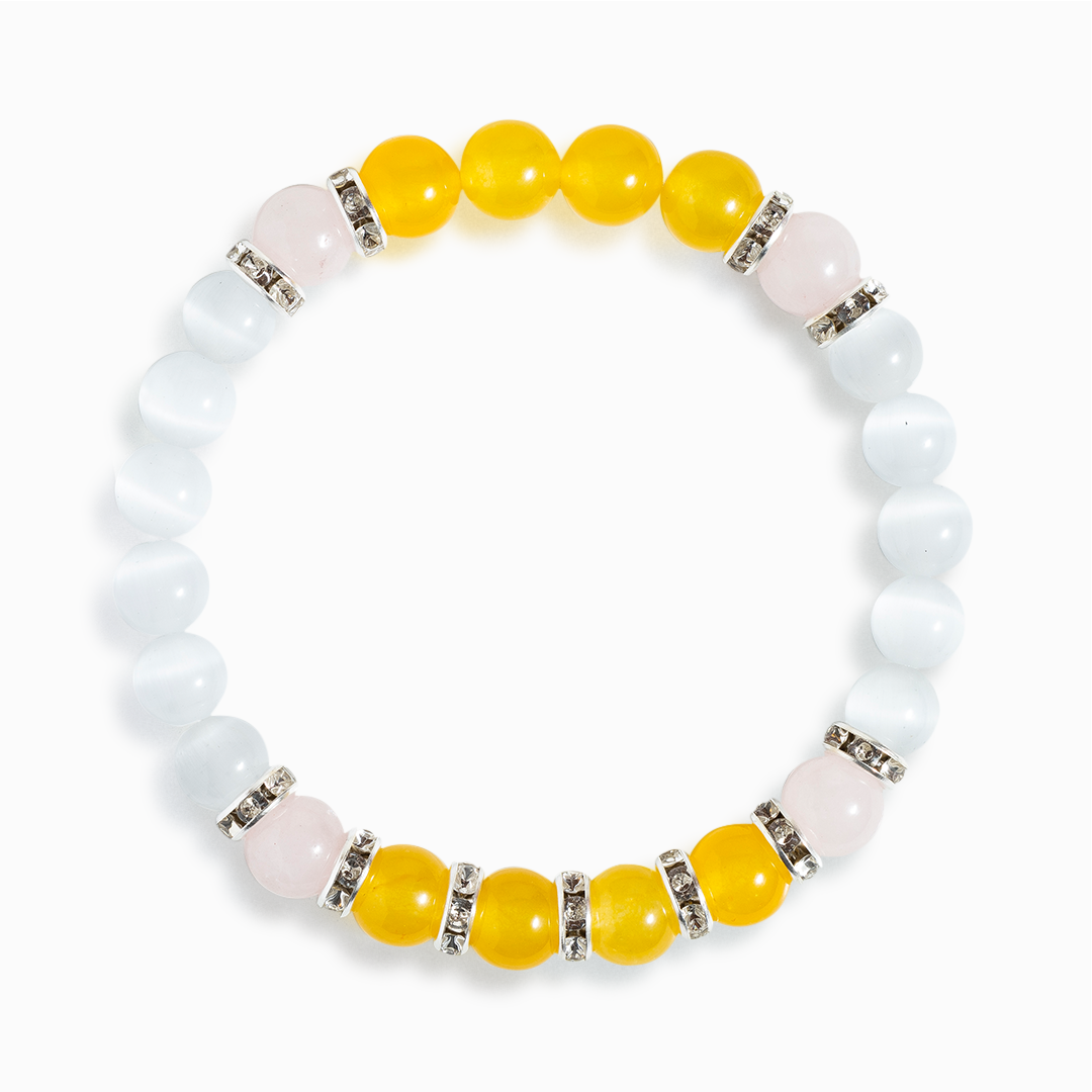 Orange Aventurine & Selenite 'Golden Glow' Bracelet