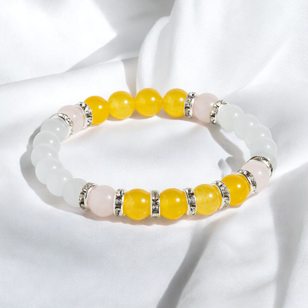 Orange Aventurine & Selenite 'Golden Glow' Bracelet