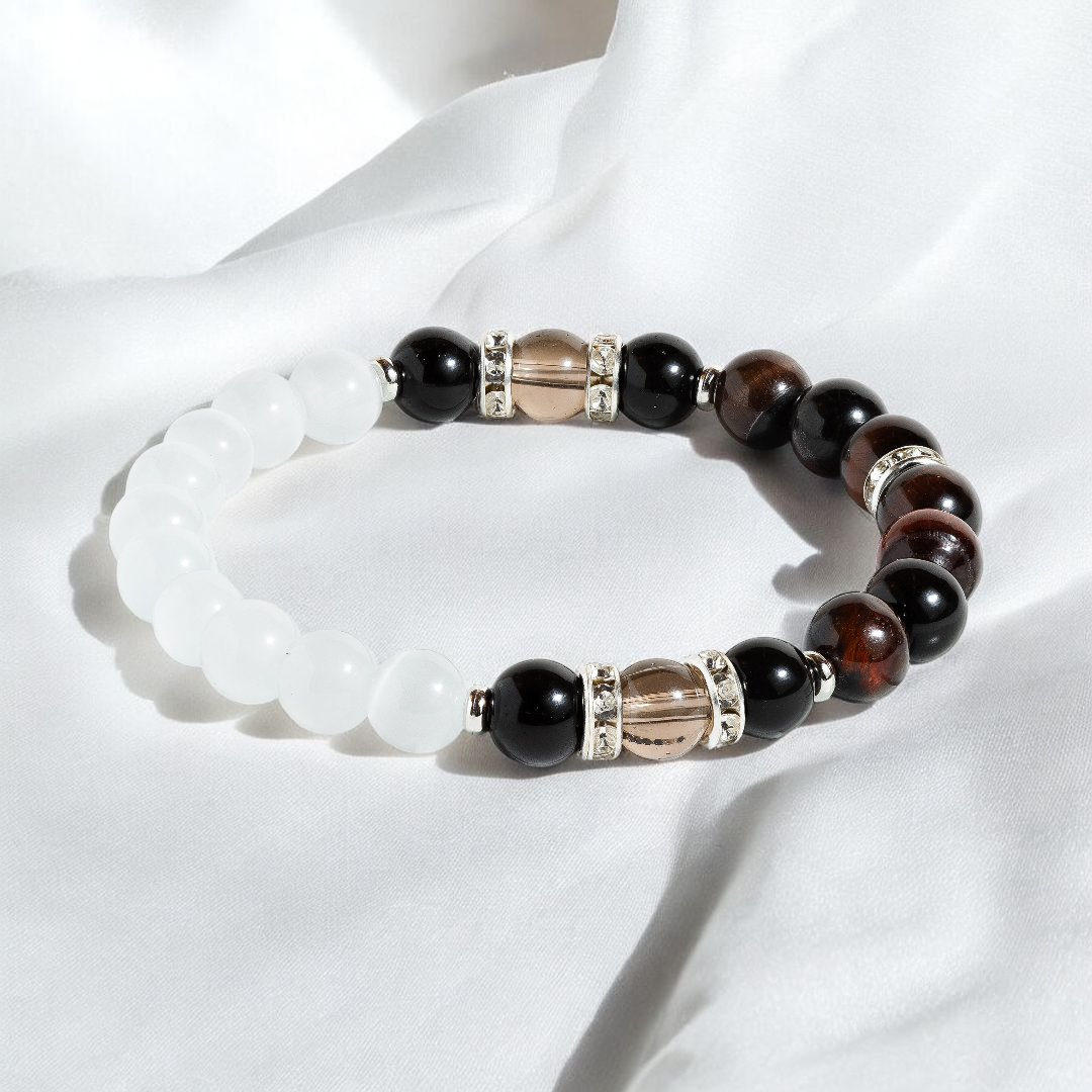Red Tiger's Eye & Selenite 'Energized Grace' Bracelet